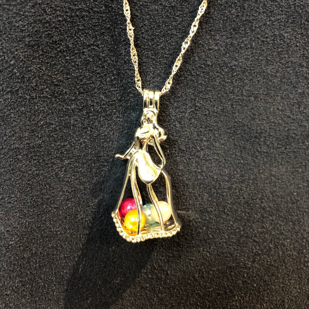 SALE! Disney Sleeping Beauty pearl cage necklace